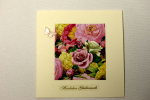 Glückwunschkarte farbige Blumen