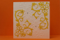 Preview: Hochzeitskarte Blumen-Tribal gelb