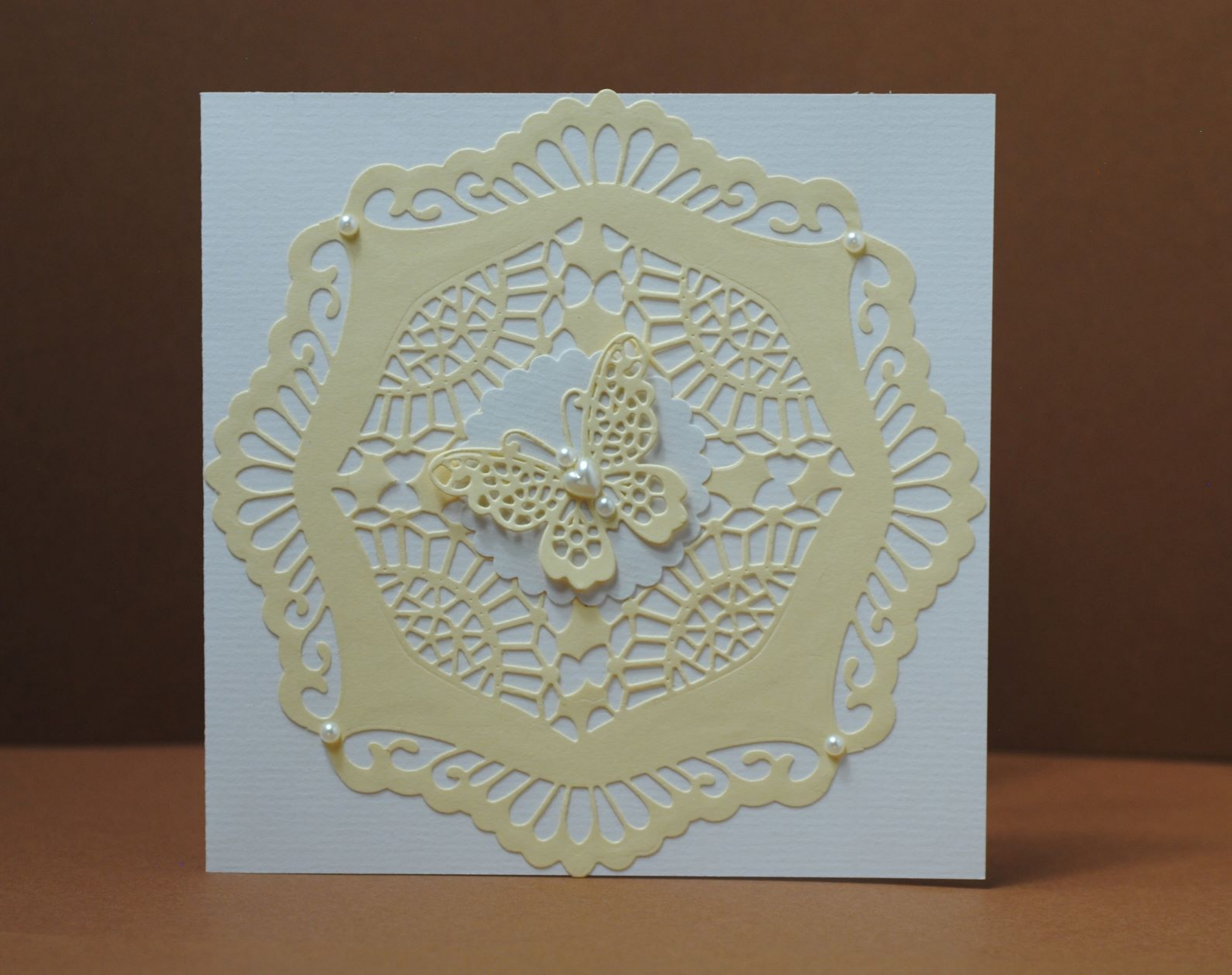 Karte Muster creme