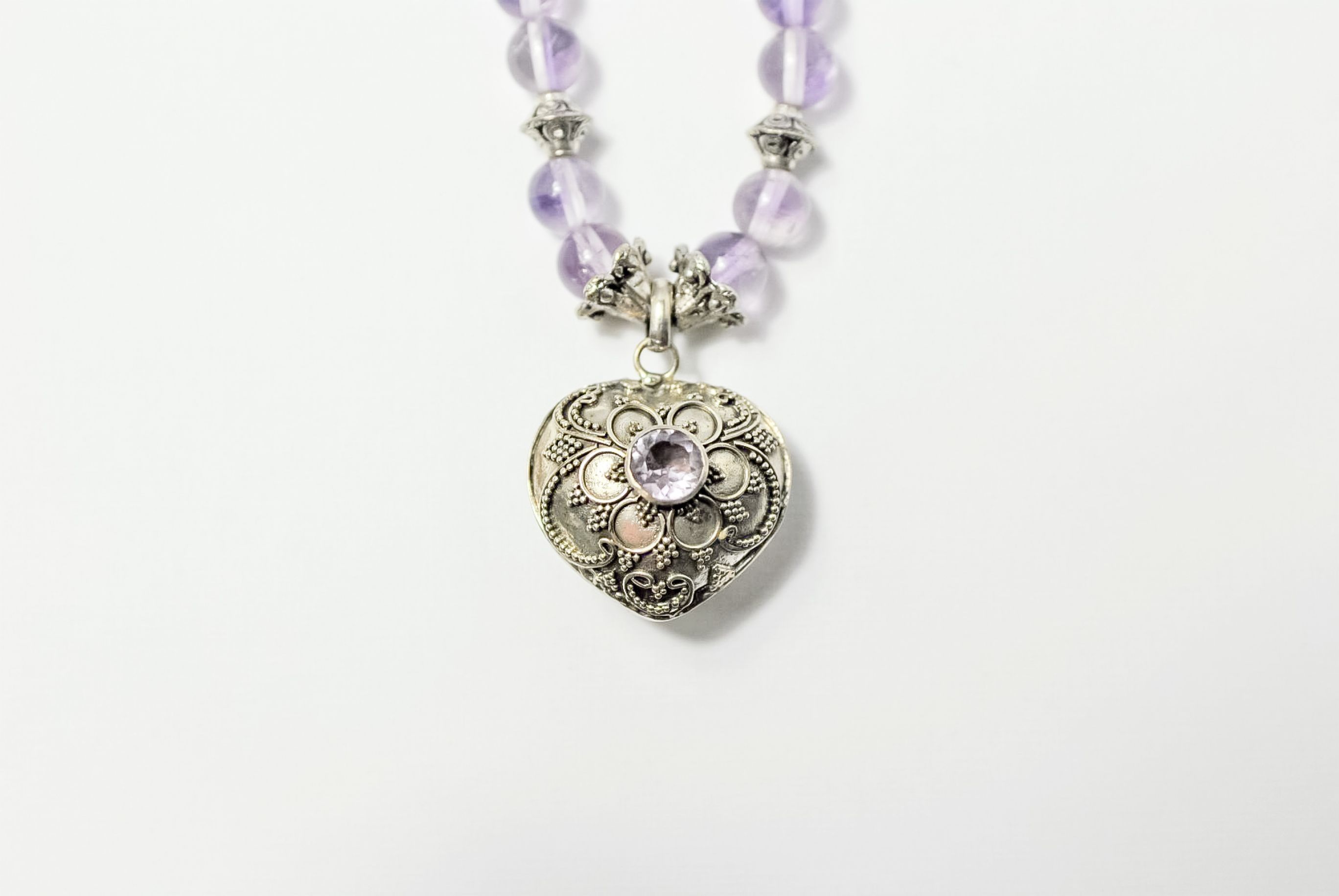 Kette Klangherz mit Amethyst