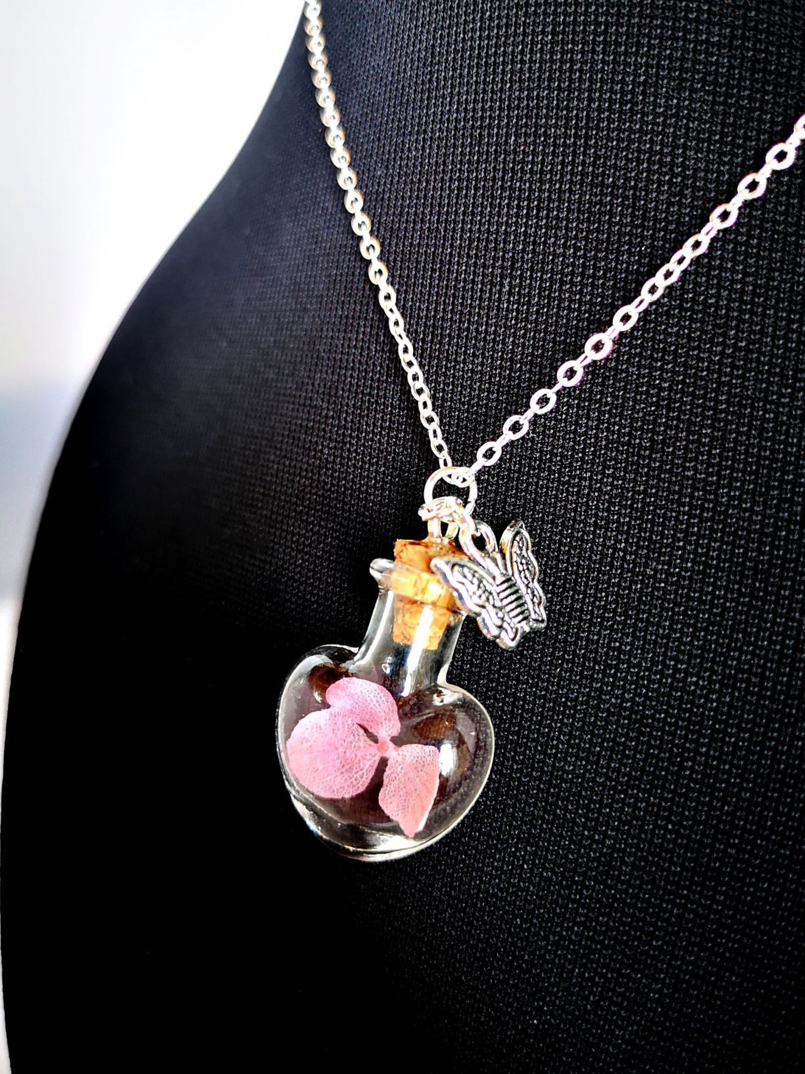 Glasherz mit Hortensie
