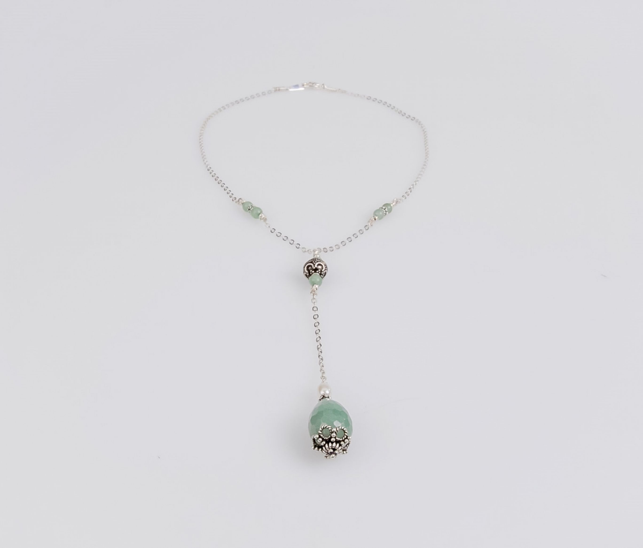 Kette 925er Sterlingsilber und Aventurin