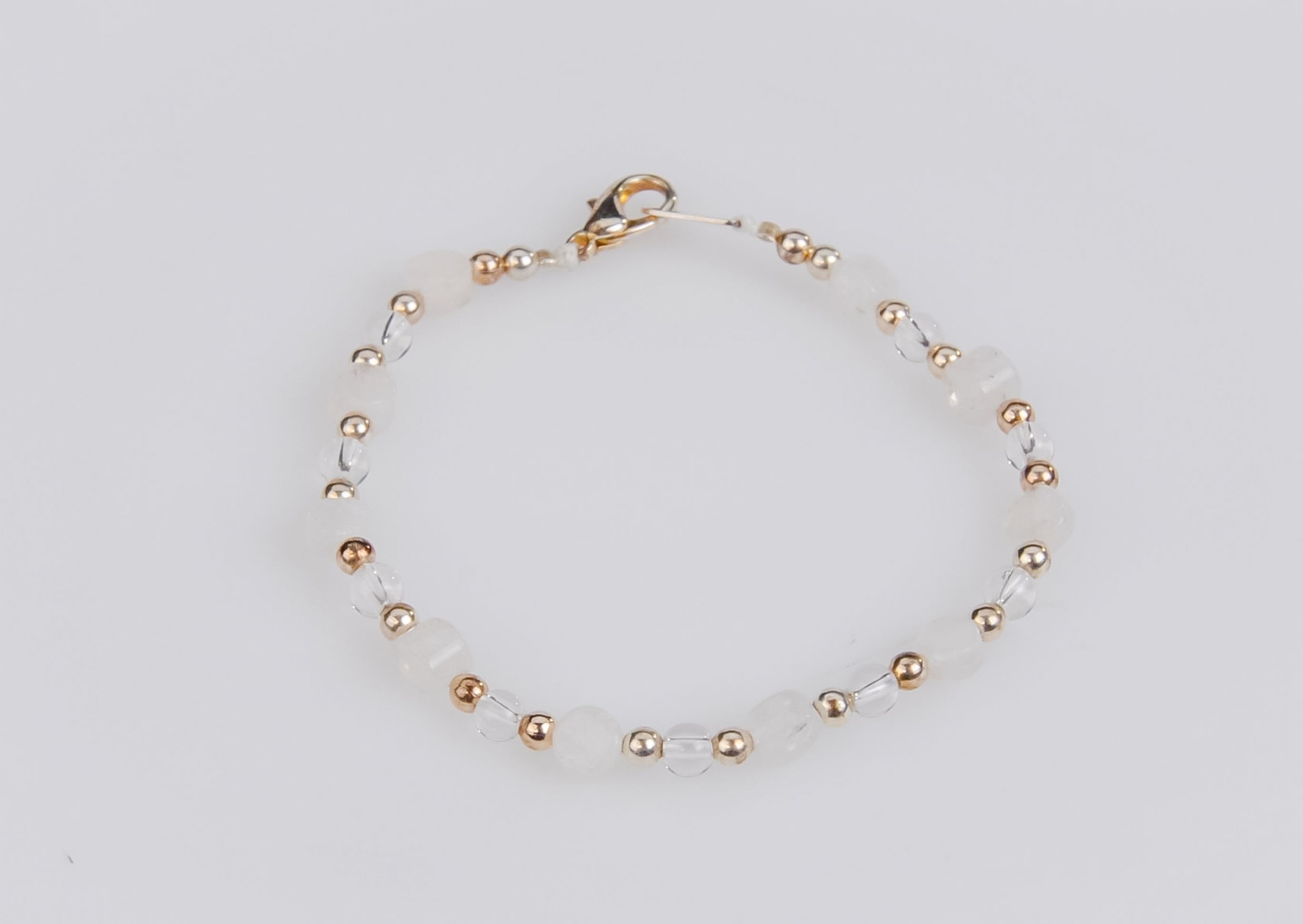 Armband Mondstein und Kristall
