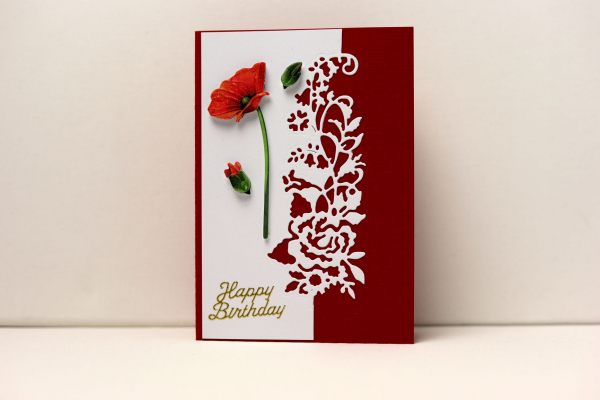 Geburtstagskarte Mohnblume 2