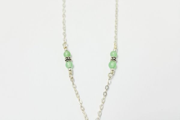Kette 925er Sterlingsilber und Aventurin