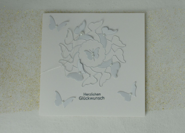 Hochzeitskarte Schmetterlingsreigen