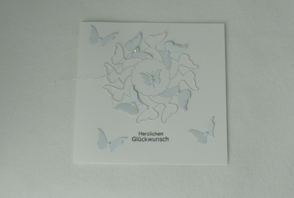 Hochzeitskarte Schmetterlingsreigen