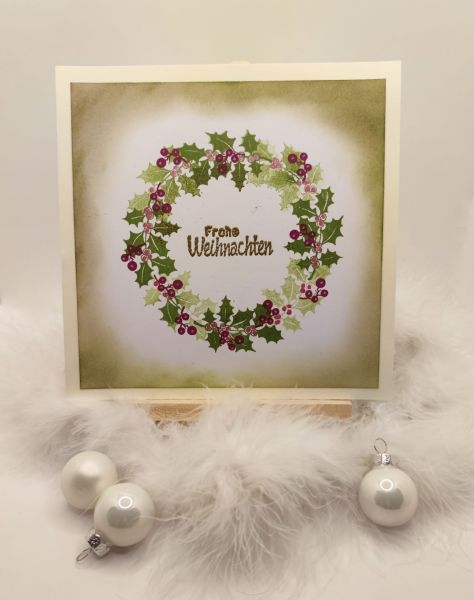 Karte "Weihnachtskranz" 3