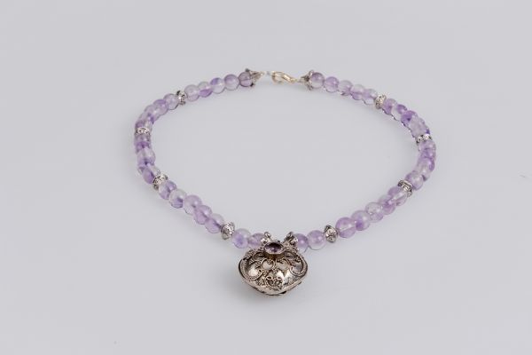 Kette Klangherz mit Amethyst