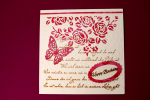 Geburtstagskarte mit Spruch und Rosen
