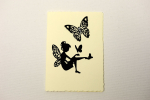 Karte Elfe mit Schmetterling