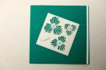 Dankeskarte grüne Blumen