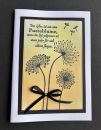 Trauerkarte Pusteblumen mit Gedicht