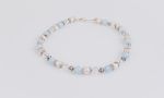 Kette Aquamarin und Kristall