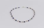 Kette Lapislazuli und Kristall